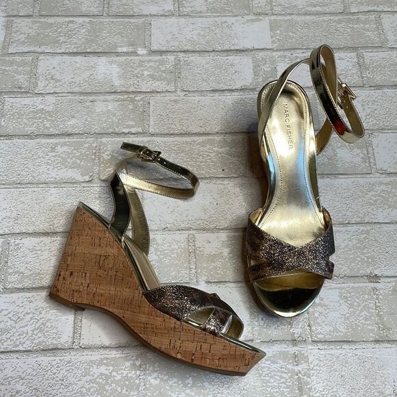 Marc Fischer welly sparkle wedges heels - Picture 4 of 14